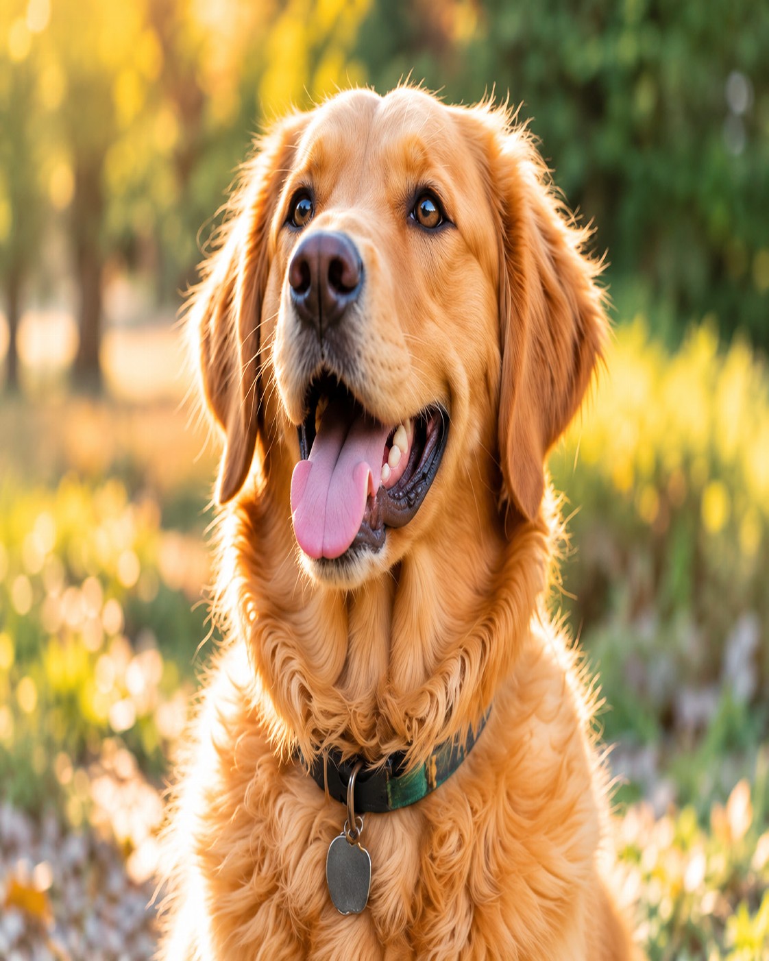 Golden Retriever in Golden Light
